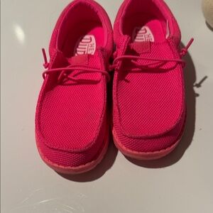 Hey Dude Kids Moccasins in Electric Pink